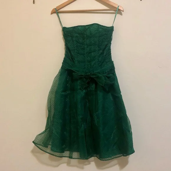 H&M | Dresses | Hm Green Polka Dot Crinoline Party Dress | Poshmark